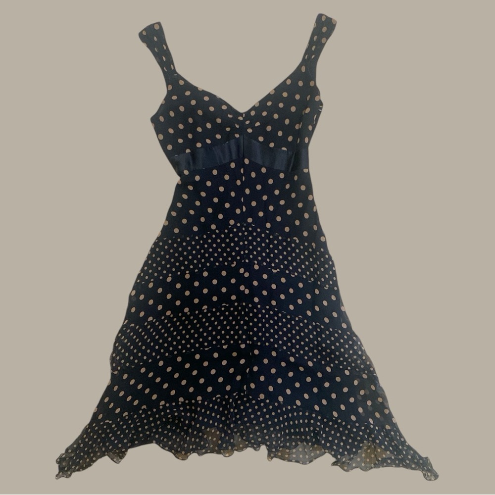 Vintage Y2K Silk Polka Dot Dress